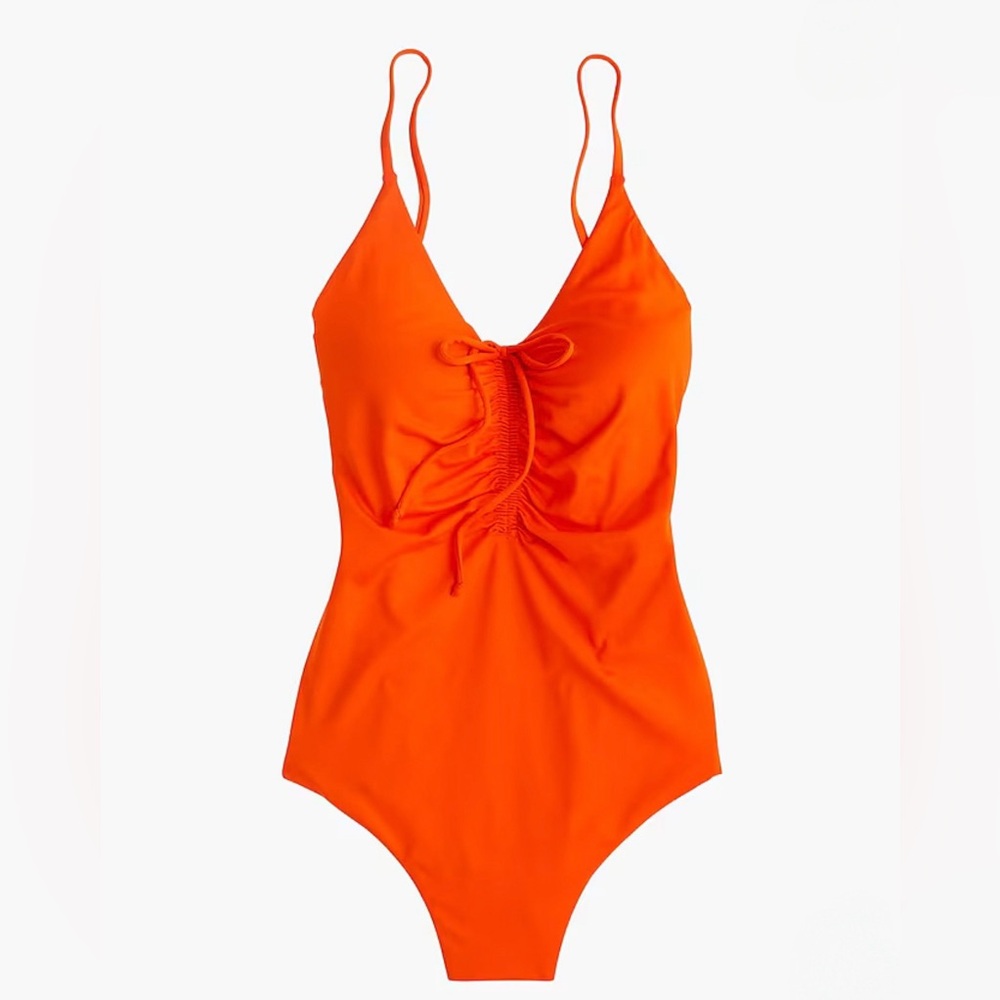 J. Crew Playa Laguna ruched one-piece swimsuit